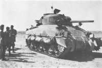A Sherman tank used during 
the Eighth Army offensive at El Alamein