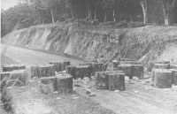 Scene of the tank trap in 
the 2/30th Battalion area forward of Gemas