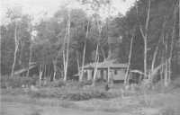 The hut at Parit Sulong 
into which the Japanese forced wounded Indian and Australian prisoners