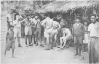 Men of the 2/2nd 
Independent Company in a village in Portuguese Timor (Australian War Memorial)