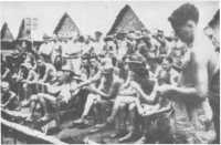 The audience at a camp 
theatre on the Burma–Thailand railway