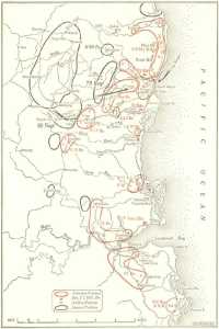 Australian and enemy 
dispositions, Finschhafen area, 16th–17th October