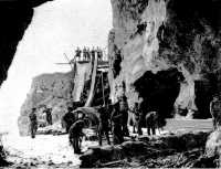 Canadian Engineers at 
Gibraltar RCE tunnellers at work at Monkey’s Cave, Gibraltar, October 1941