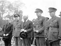 Cabinet Ministers at Army 
Headquarters This photograph, taken at a church service at Headquarters First Canadian Army, 4 October 1942, shows in 
the foreground, from left to right, Hon