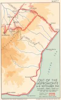 Map 7: Out of the 
Aspromonte, 6–8 September 1943