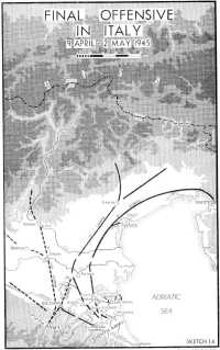 Sketch 14: Final offensive 
in Italy, 9 April–2 May 1945