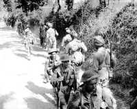 Canadian troops relieve 
Indians in the Liri Valley