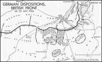 Sketch 12: German 
Dispositions, British Front, 24-25 July 1944