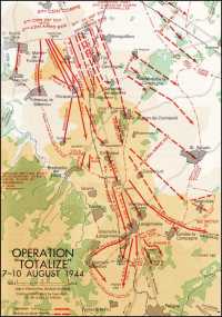 Map 4: Operation TOTALIZE, 
7–10 August 1944