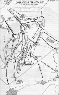 Sketch 18: Operation 
TRACTABLE, 14–16 August 1944