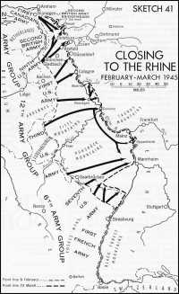 Sketch 41: Closing the 
Rhine, February–March 1945