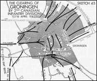 Sketch 45: The Clearing of 
Groningen by 2nd Canadian Infantry Division, 13–16 April 1945