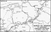 Sketch 49: March to Wismar, 
1st Canadian Parachute Battalion, 27 March–2 May 1945