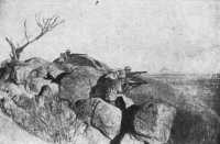 Punjabi soldiers in 
position on a hill-top between Tessenei and Barentu