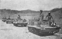 Some of the Bren-gun 
Carriers of a famous Indian Cavalry Regiment in the mountains of Ethiopia