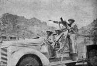 A truck of a mechanised 
column of an Indian cavalry regiment about to start on a patrol in the Amba Alagi area