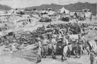 Indian troops on guard over 
what was left of Fort Toselli