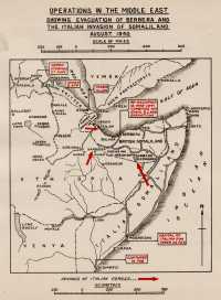 Operations in the Middle 
East, showing evacuation of Berbera and the Italian invasion of Somaliland, August 1940