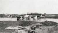 Blown bridge over the 
Aliakmon River