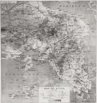 Brigadier Puttick’s 
map of Attica showing 4 Brigade positions at Porto Rafti (‘D’ Beach)