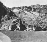 The cove where the Royal 
Navy picked up Moir’s party
