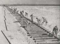 New Zealanders and Indians 
extend the desert railway