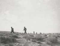 Infantry of the Tobruk 
garrison advance in the break-out battle