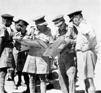 General Freyberg discusses 
plans for the Alamein battle with his brigadiers on 23 October 1942