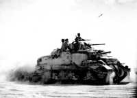A Grant tank on manoeuvres