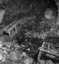 Interior of cave used by 1 
Parachute Division