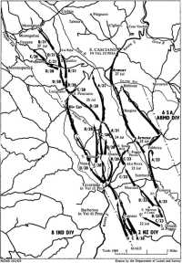 5 Brigade’s advance, 
22–27 July 1944