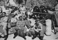 The end of the Eighth Army 
advance which had begun at El Alamein in Egypt in October 1942: New Zealanders rest beside their gear in the Castello 
San Giusto of Trieste, in north-east Italy, in May 1945