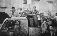 Partisans with a captured 
German truck