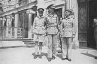 During the occupation of 
Trieste: General Freyberg, General McCreery and Brigadier Gentry at Headquarters 9 Brigade