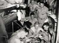 Below Deck on the way from 
New Hebrides to Guadalcanal