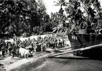 Embarking on a Landing 
Craft (Infantry) at Juno beach, Vella Lavella, for Nissan Island