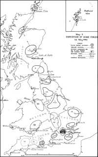 Map 5: Disposition of 
Home Forces, 1 May 1940