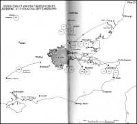 Map 23: Disposition of 
British Fighter Forces Airborne at 11:30 A