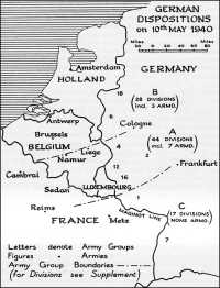 German Dispositions on 10th 
May, 1940