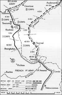 British Dispositions on the 
Escaut and Frontier Lines