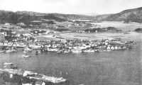 Namsos town and harbour, 
looking inland towards Grong