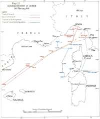 Map 22: The bombardment of 
Genoa, 9th February 1941