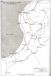 Map 21: Main enemy lines of 
advance to Benghazi 21st–28th January 1942