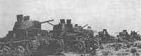 Italian M 13/40 medium 
tanks captured in General Wavell’s offensive, January 1941