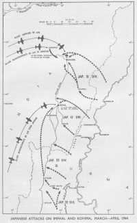 Japanese attacks on Imphal 
and Kohima, March–April 1944