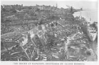 The docks at Rangoon, 
shattered by allied bombing