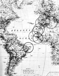 Potential Spheres of Air 
Influence: Tab C, special study of Aviation in National Defense made under War Department directive 23 March 1939 
– designed to illustrate threat to Western Hemisphere of an Axis venture by way of Africa and Brazil spearheaded 
by planes listed on chart