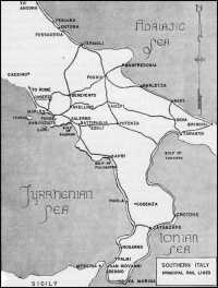 Map 21: Southern Italy, 
Principal Rail Lines