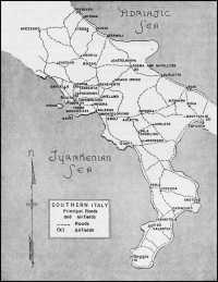 Map 22: Southern Italy: 
Principal Roads and Airfields