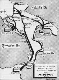 Map 26: Advance of the 
Allied Armies in Italy, 3 September–6 October 1943